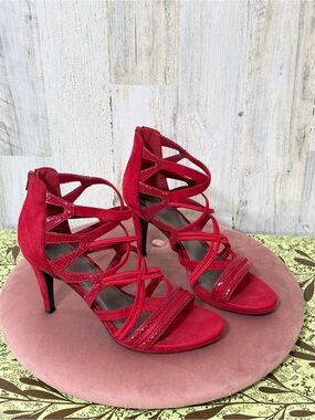 Impo Red Strappy 4” High Heels